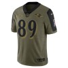 Camiseta Hombre NFL Baltimore Ravens Mark Andrews 89 Nike 2021 Salute to Service
